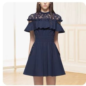 Self portrait dress dark blue size S